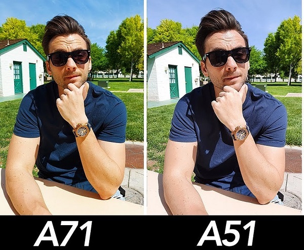 مقایسه دوربین سلفی A51 با A71