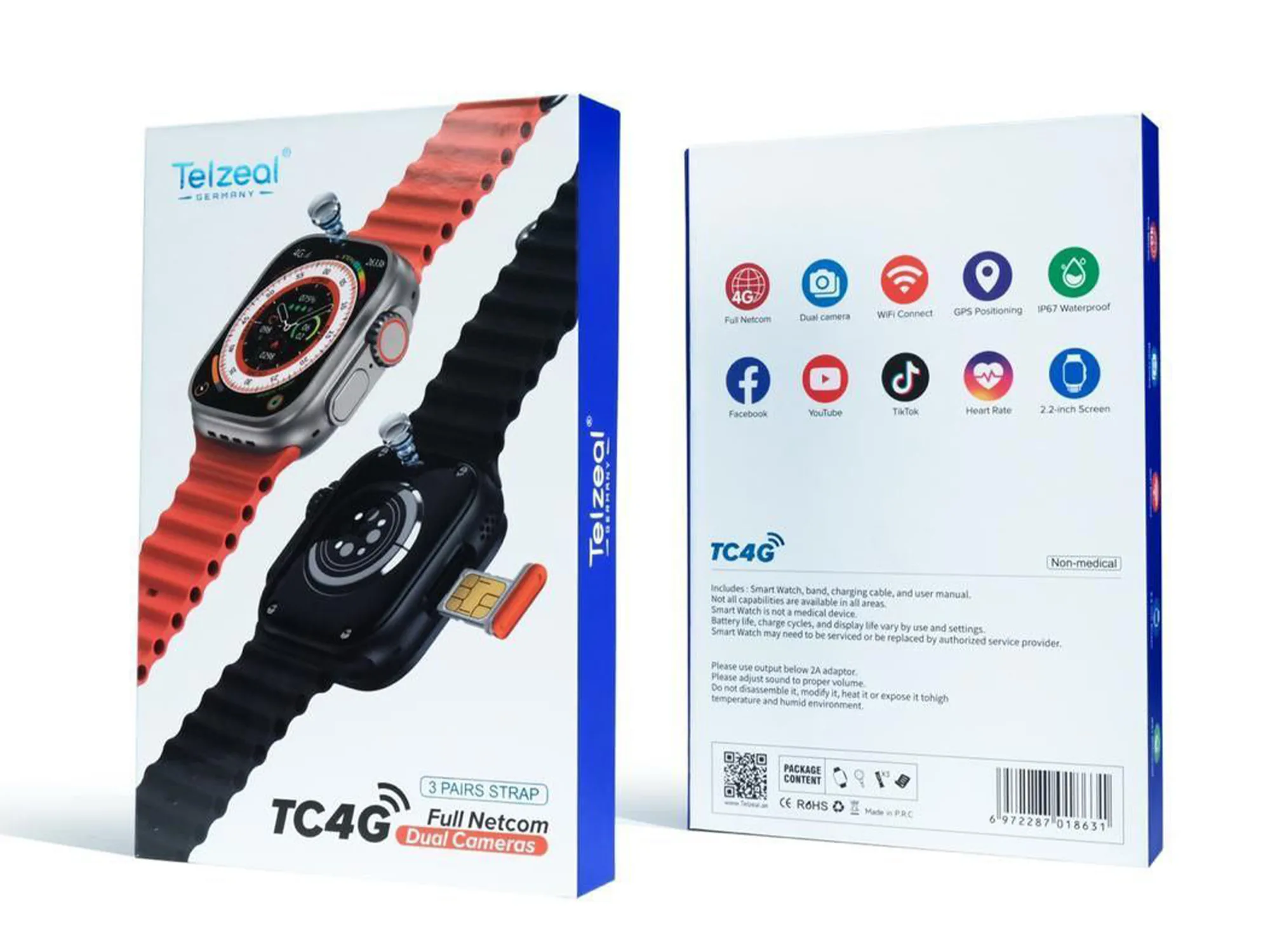 ساعت هوشمند سیم کارت خور Telzeal TC4G