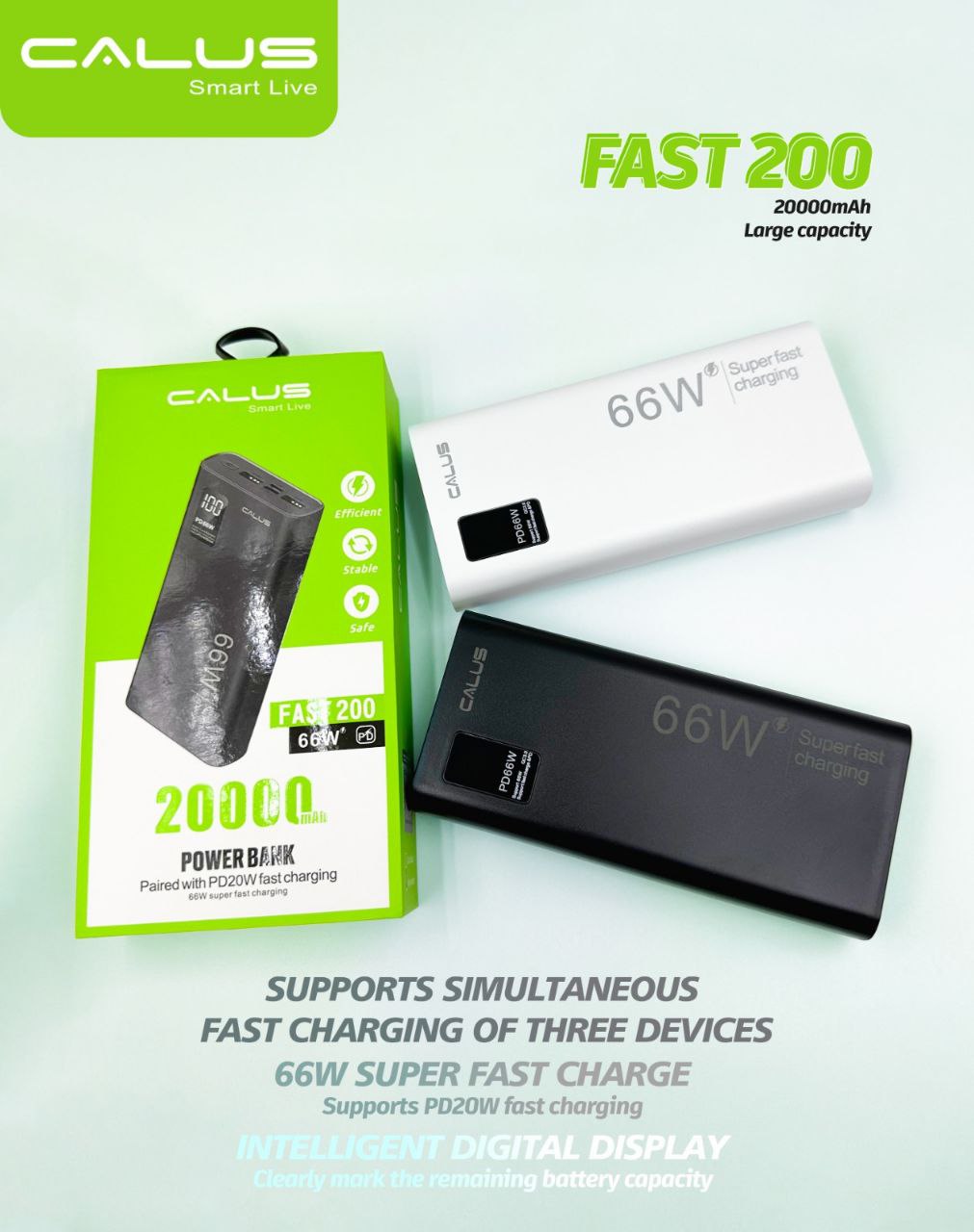 پاور بانک کالوس مدل FAST200 ظرفیت 20000