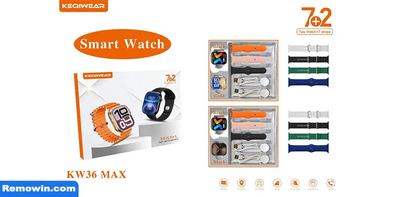 ساعت هوشمند طرح اپل واچ مدل KW36 MAX