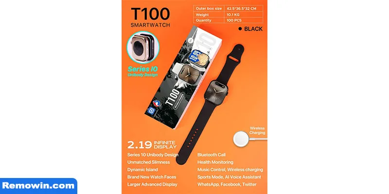 ساعت هوشمند طرح اپل واچ مدل T100