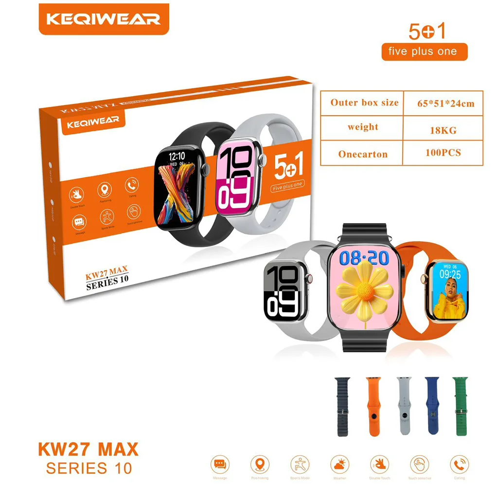 ساعت هوشمند طرح اپل واچ مدل KW27 MAX