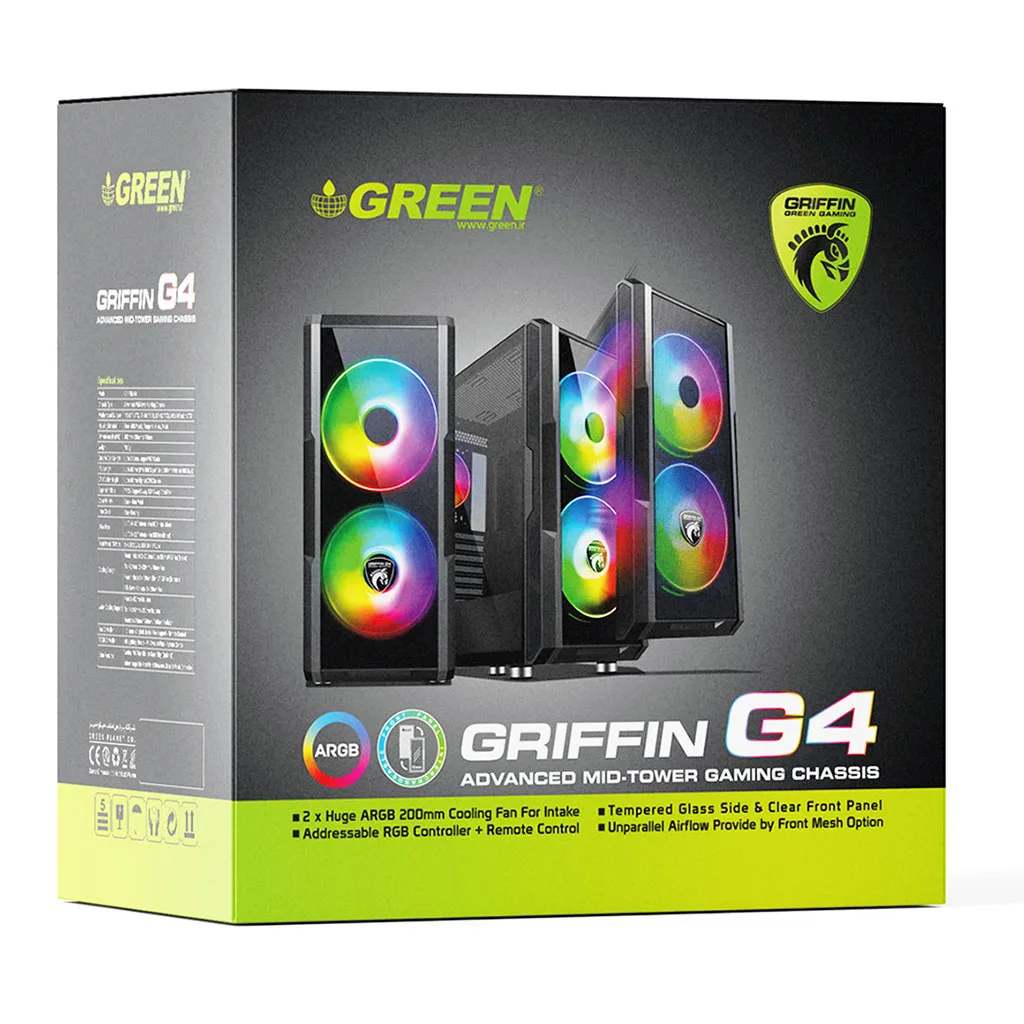 کیس کامپیوتر گرین مدل GRIFFIN G4