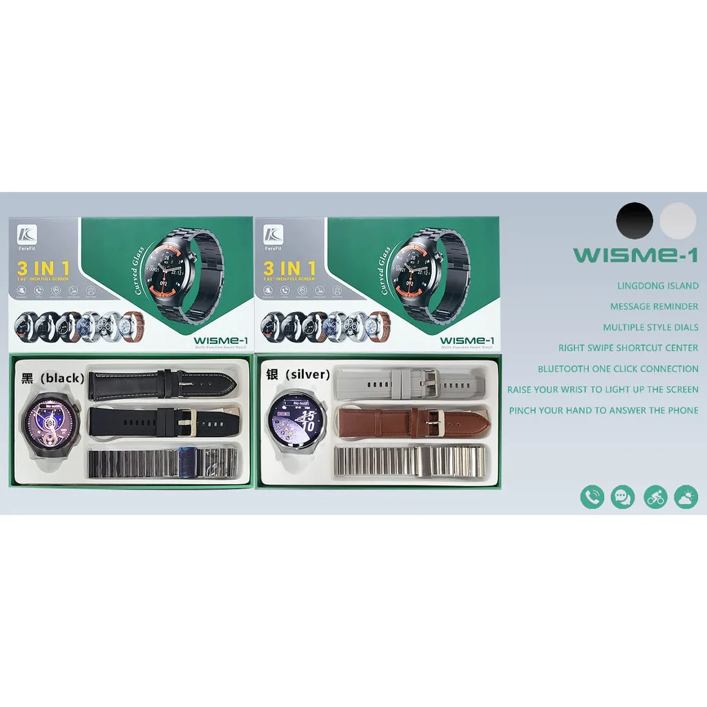 ساعت هوشمند صفحه گرد مدل WISME-1