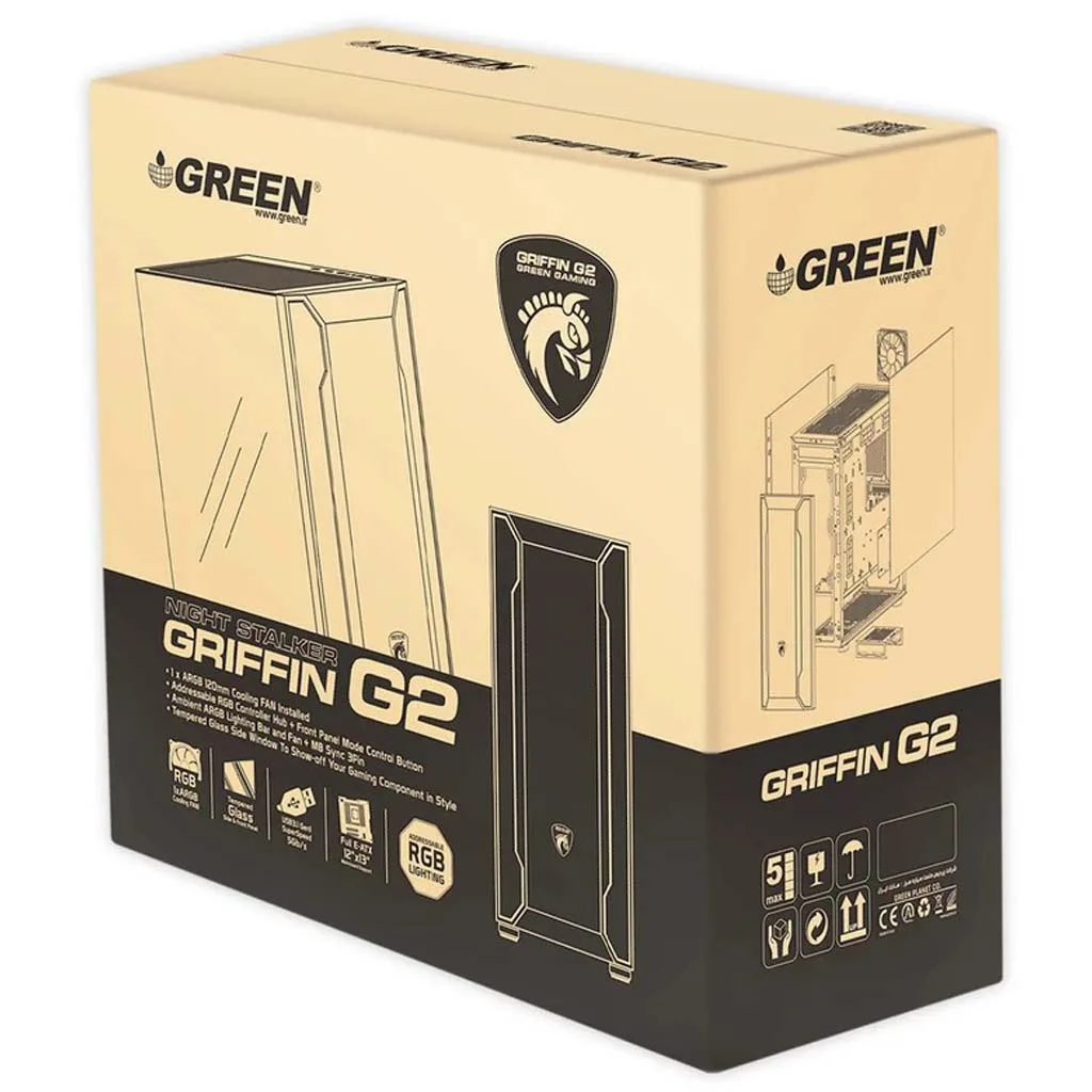 کیس کامپیوتر گرین مدل GRIFFIN G2