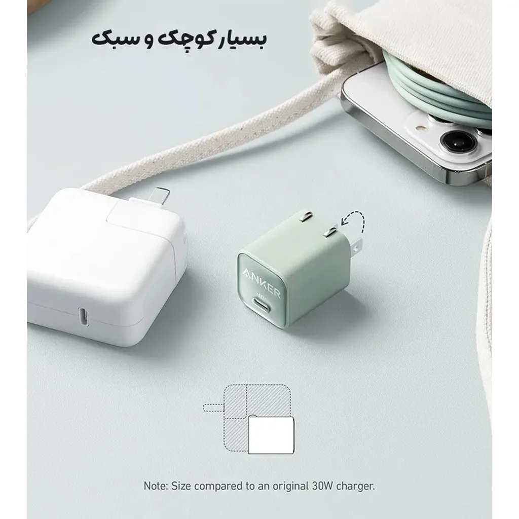 شارژر فست 30 وات انکر مدل A2147 511 Nano 3