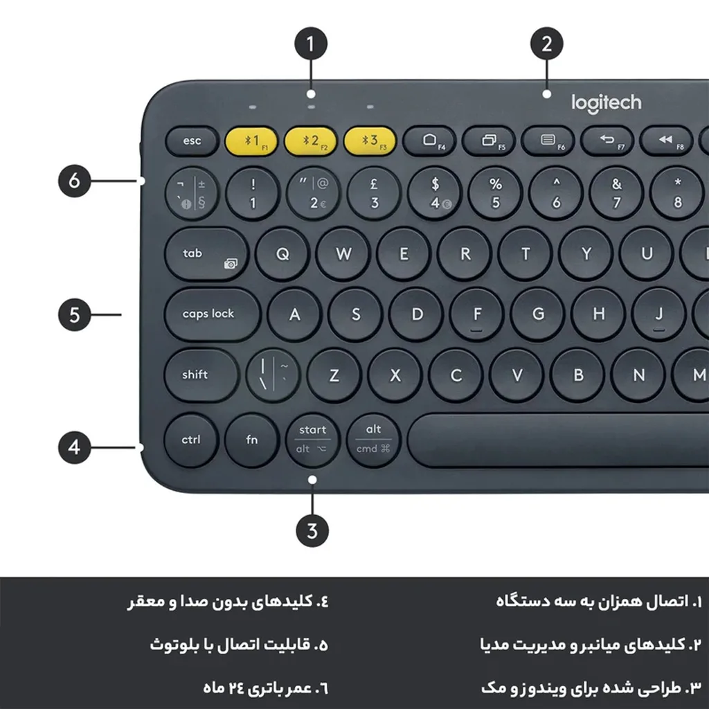 کیبورد بی‌سیم لاجیتک مدل K380