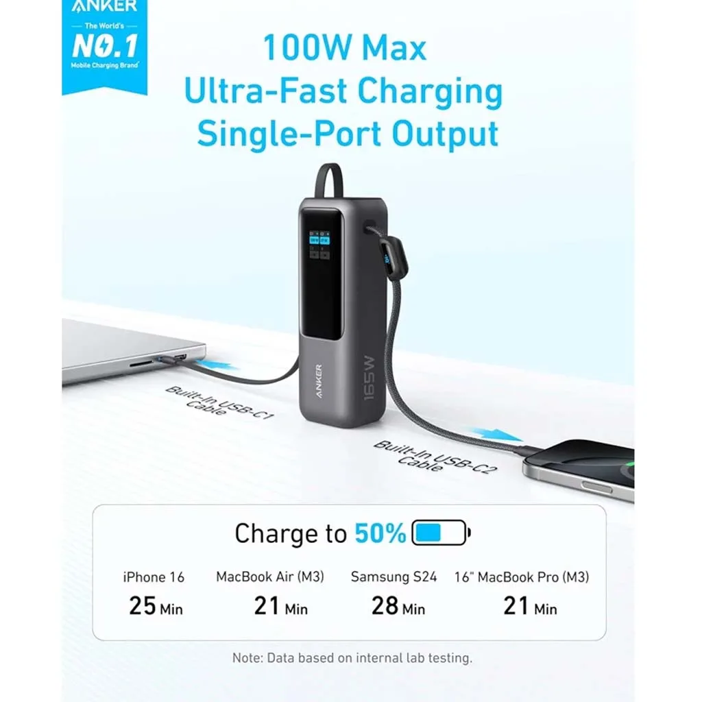 پاوربانک انکر مدل A1695 ظرفیت 25000 میلی آمپر ساعت