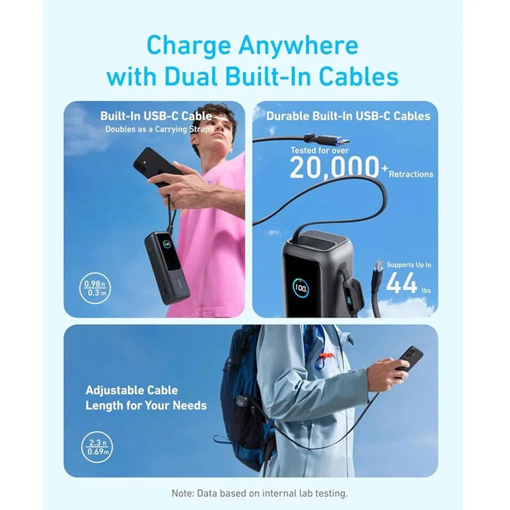 پاوربانک انکر مدل A1695 ظرفیت 25000 میلی آمپر ساعت