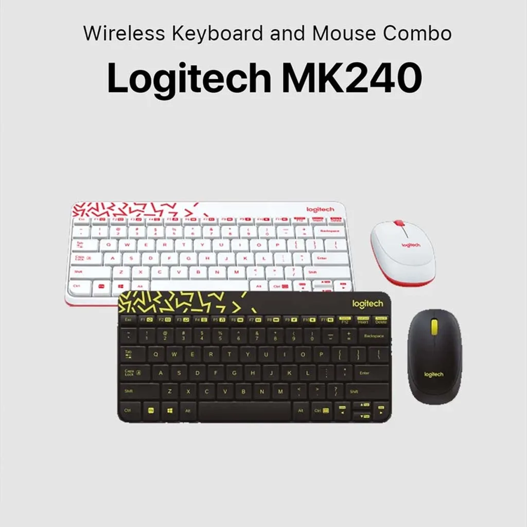 کیبورد و ماوس بی‌سیم لاجیتک مدل MK240کیبورد و ماوس بی‌سیم لاجیتک مدل MK240