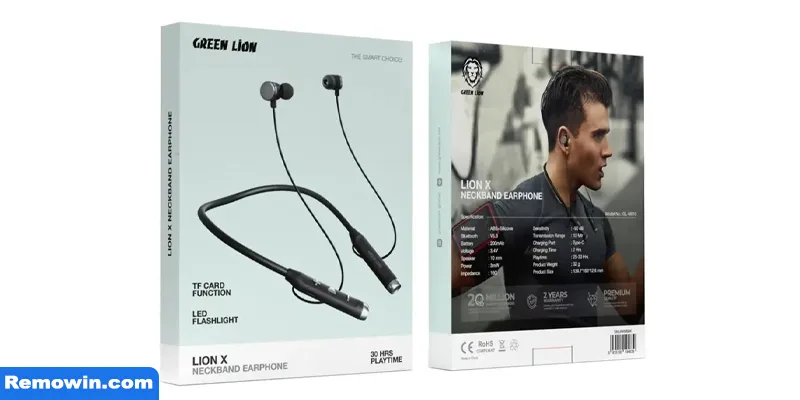 هندزفری بی سیم گردنی گرین لاین مدل LION X Neckband Earphone