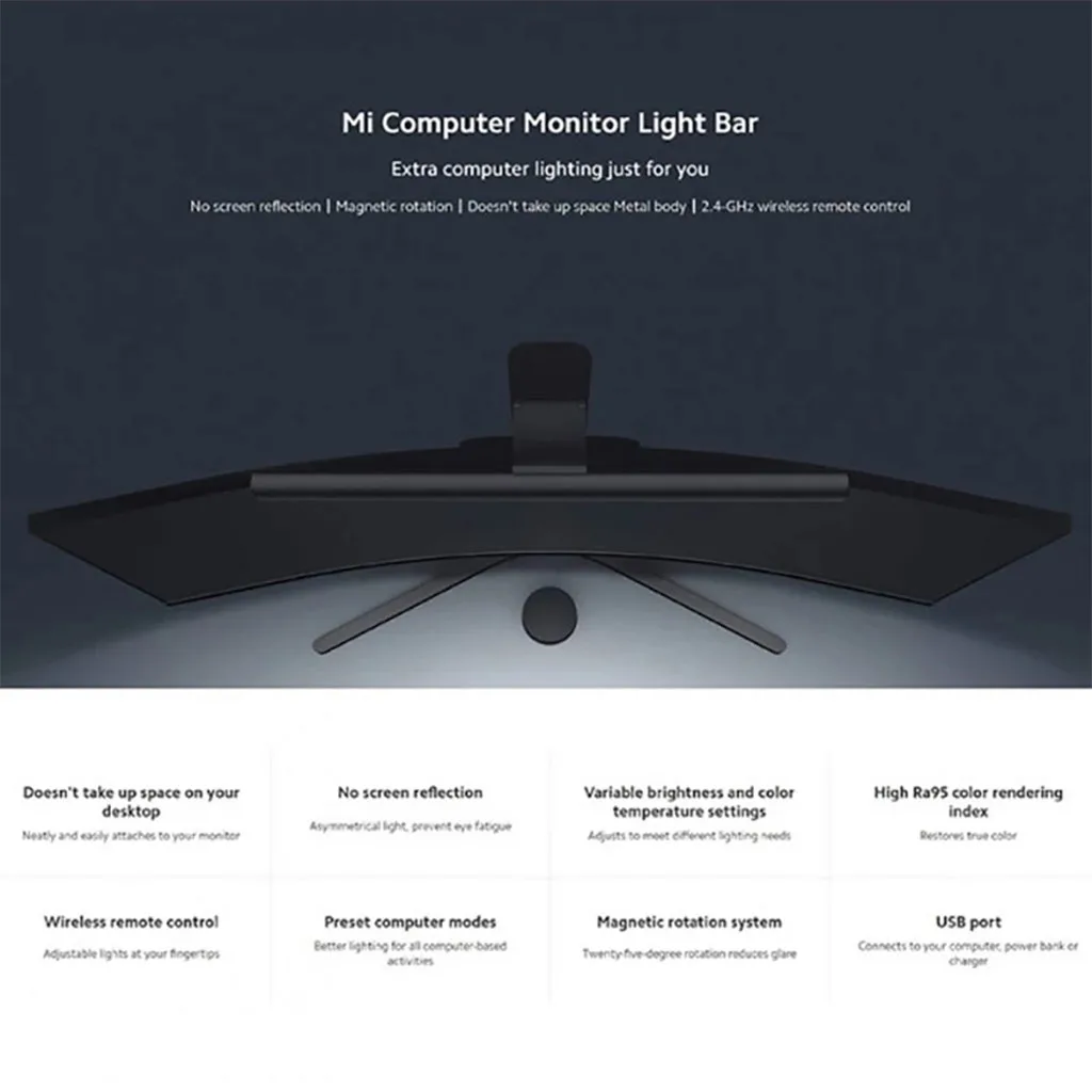 چراغ LED بالای مانیتور شیائومی مدل BHR4838GL