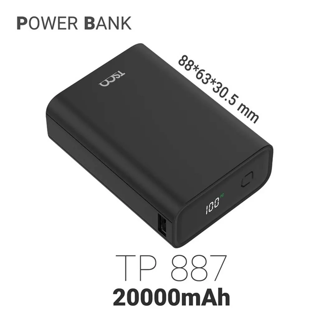 پاوربانک تسکو مدل TP 887 ظرفیت 20000 میلی آمپر ساعت