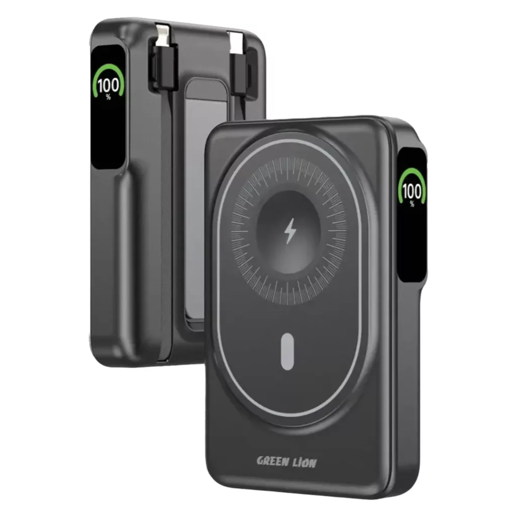 پاور بانک گرین لاین مدل مگ سیف مگ ویژن ظرفیت ۱۰ هزار میلی آمپر ساعت