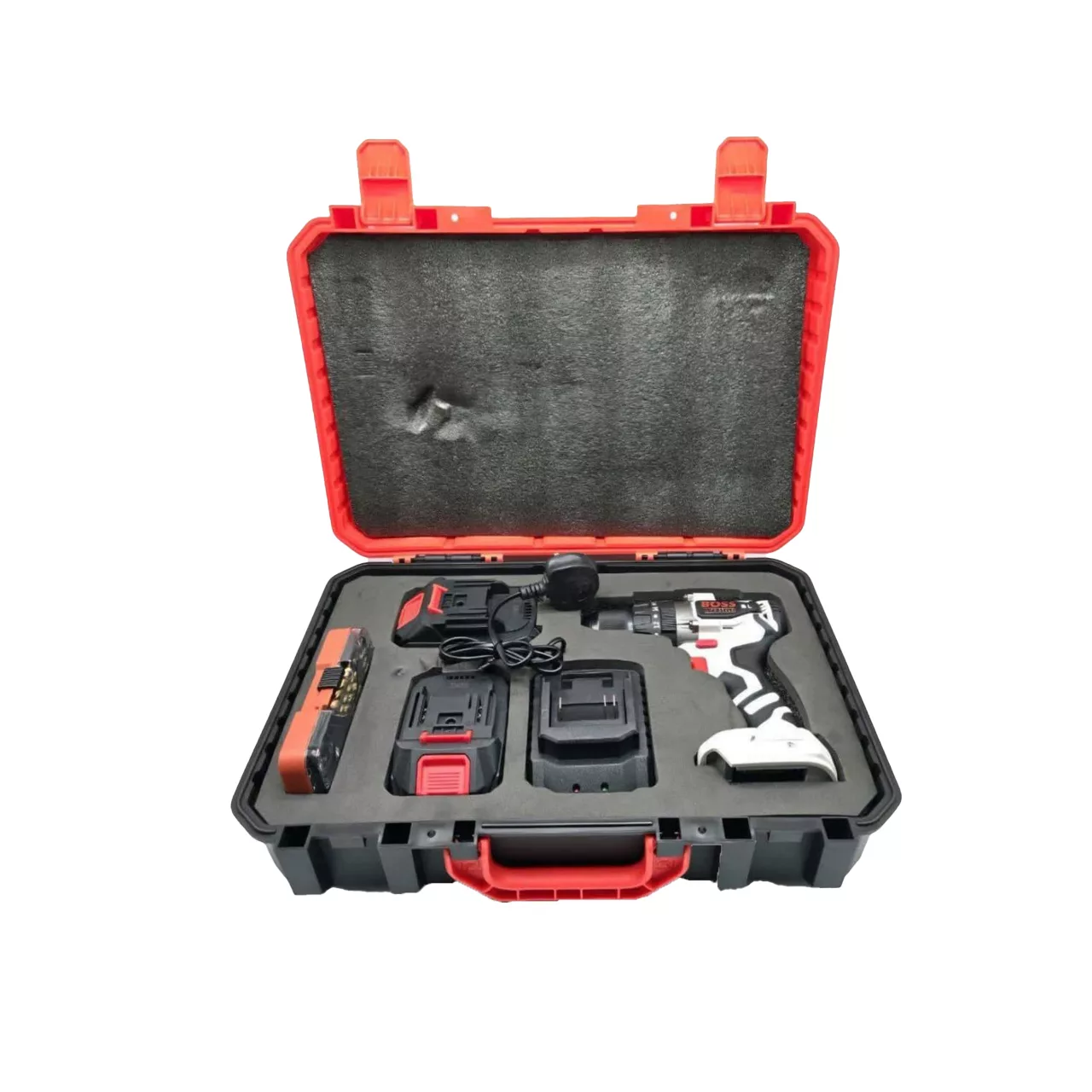 دریل چکشی شارژی باس مدل brushless مجموعه 5 عددی