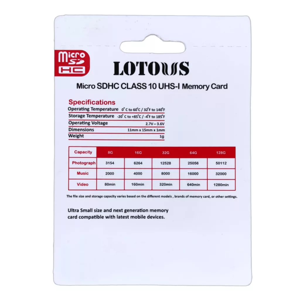 کارت حافظه microSDHC لوتوس مدل Color Elite کلاس 10 استاندارد UHS-I U1 سرعت 90MBps ظرفیت 8 گیگابایت