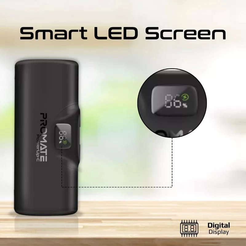 پاوربانک پرومیت مدل POWERUP-C.BLK ظرفیت 5000 میلیآمپرساعت