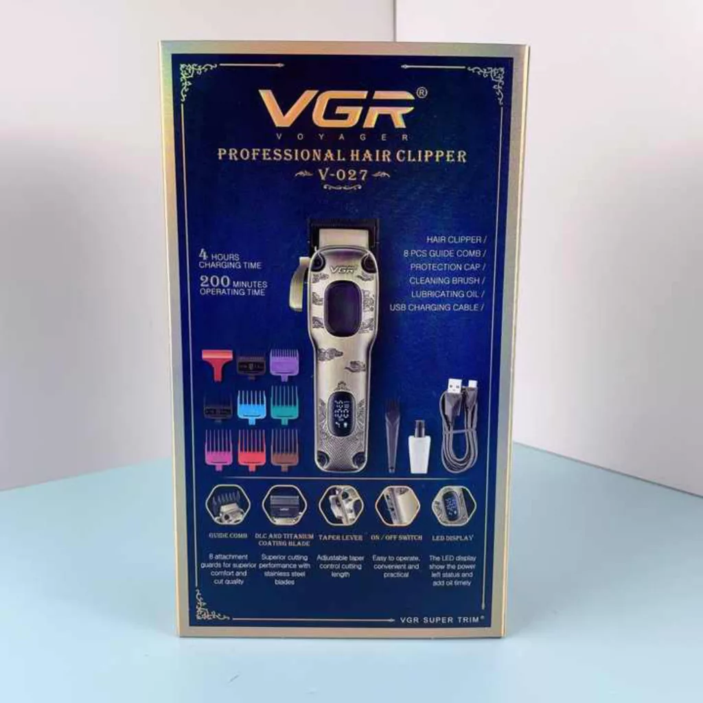 ماشین اصلاح موی سر و صورت وی جی ار شارژی مدل V-027