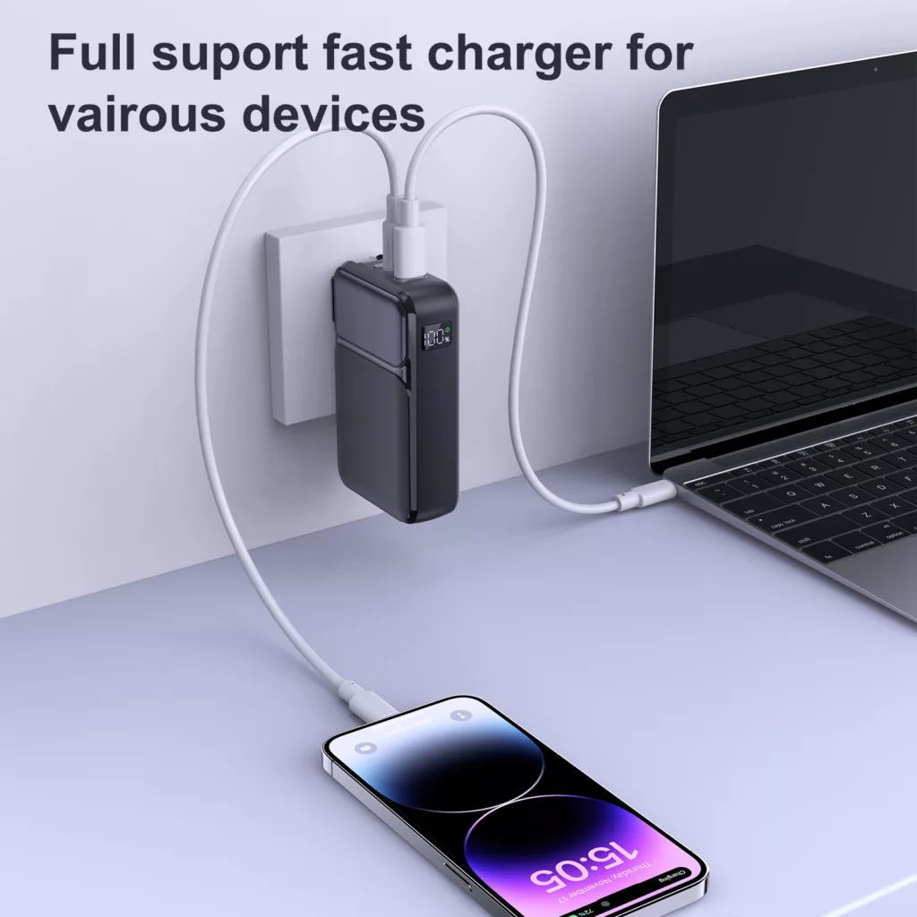 پاوربانک پارمپ مدل PBF-PL20000 22.5W ظرفیت 20000 میلی آمپر ساعت