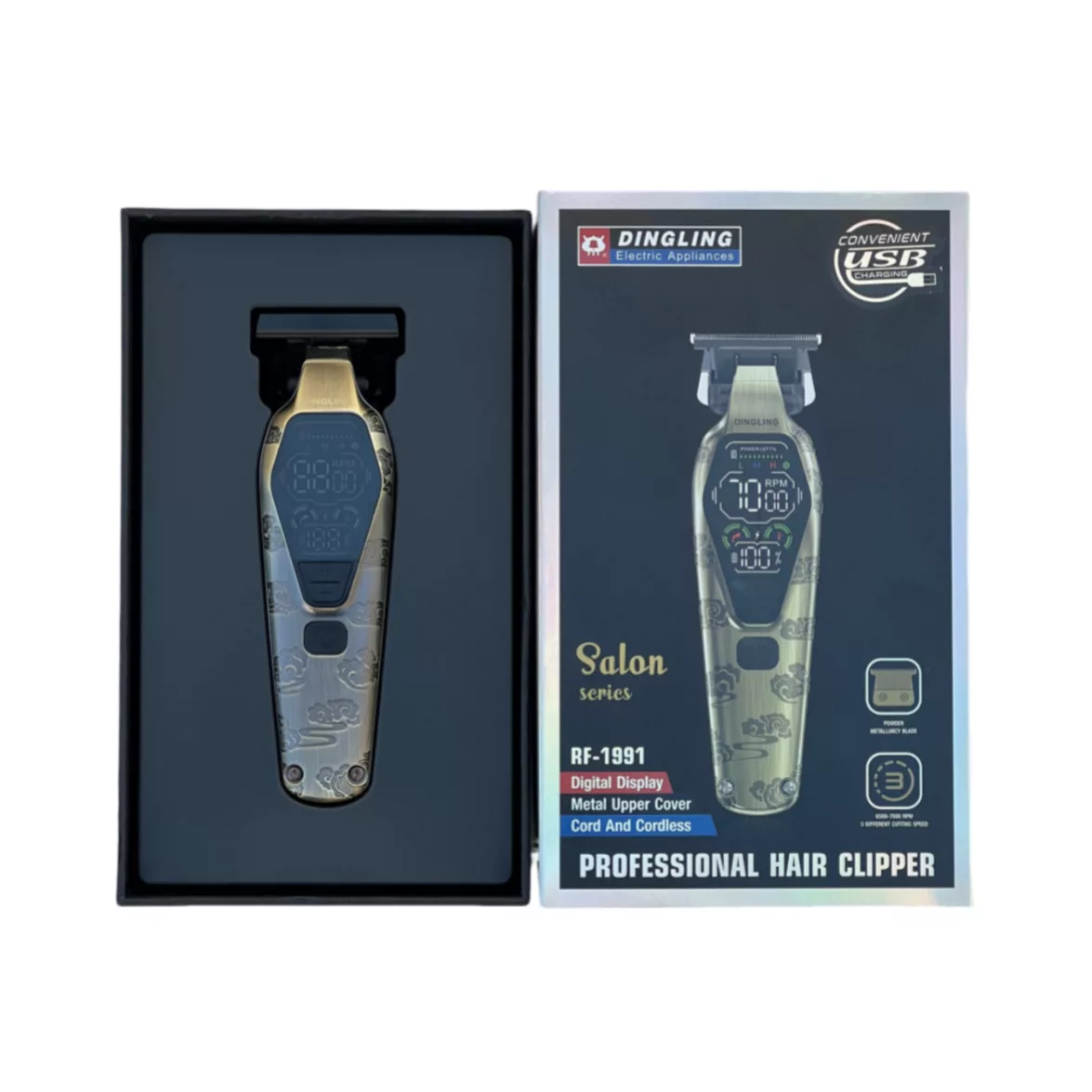 ماشین اصلاح موی سر و صورت شارژی دینگ لینگ مدل RF-1991