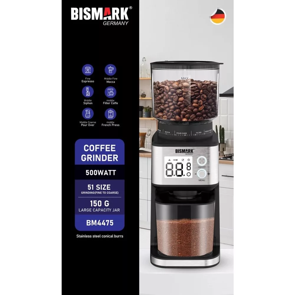 آسیاب قهوه بیسمارک مدل BM4475