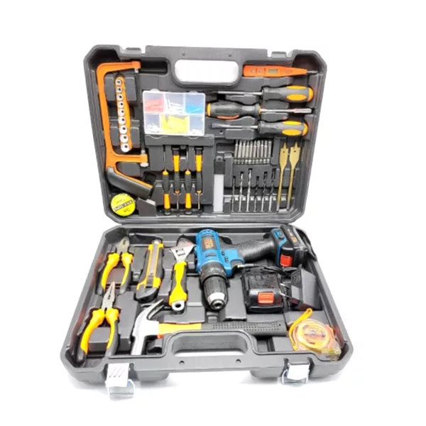 مجموعه 100 عددی دریل پیچ گوشتی چکشی شارژی باس مدل life style