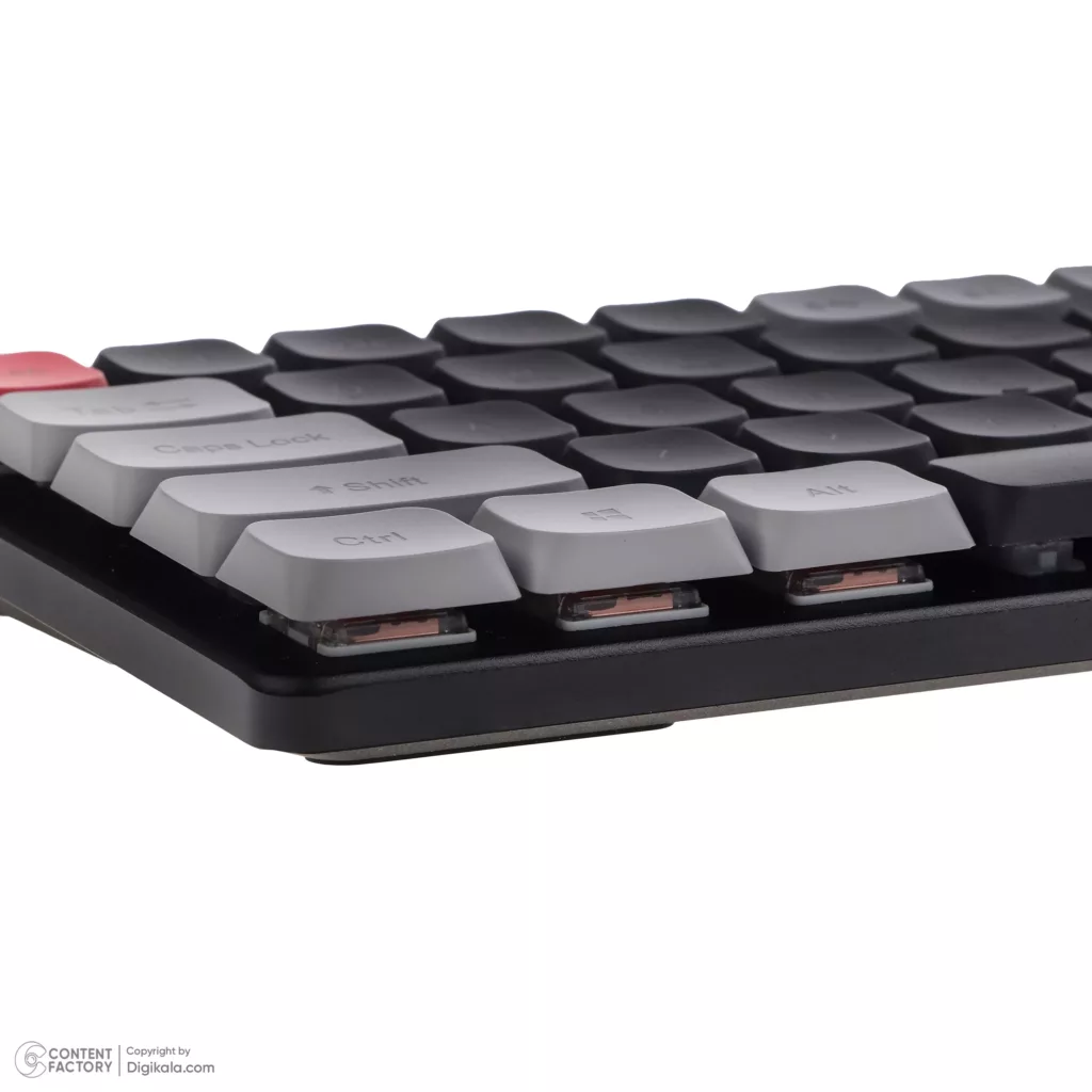 کیبورد گیمینگ بی سیم لاجی کی مدل K410B، سوییچ مکانیکال قرمز، Tenkeyless، نورپردازی RGB