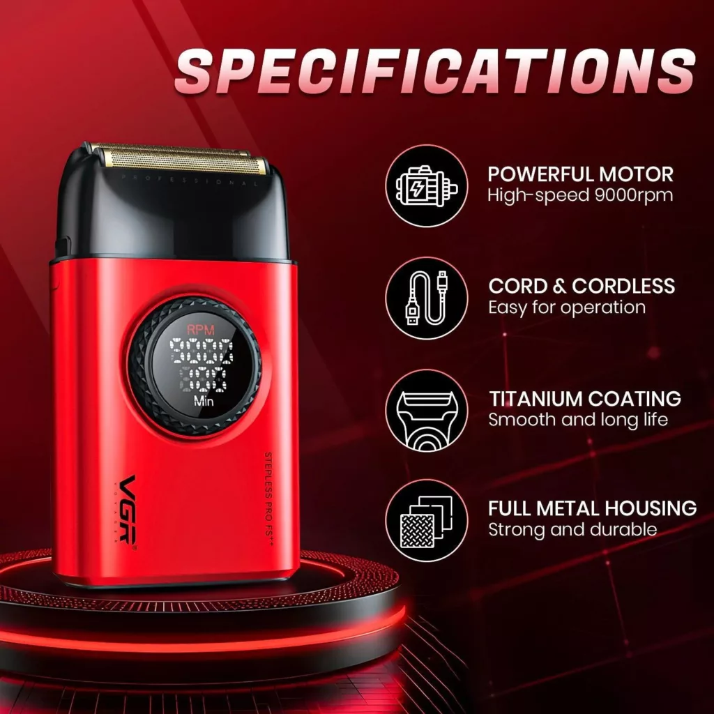 ماشین اصلاح موی صورت شارژی وی جی ار مدل V-377