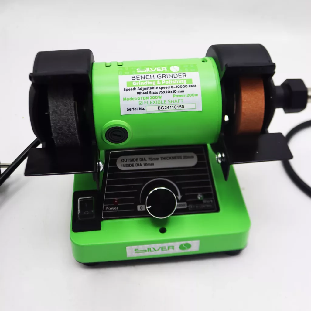 سنگ رومیزی 75 میلی متری 200 وات سیلور مدل YP-GTBN200W