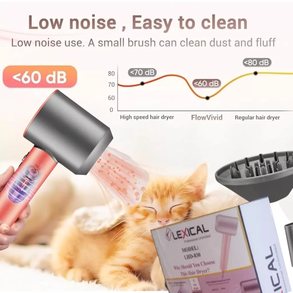 سشوار حرفه ای 1800 وات لکسیکال مدل LHD-830