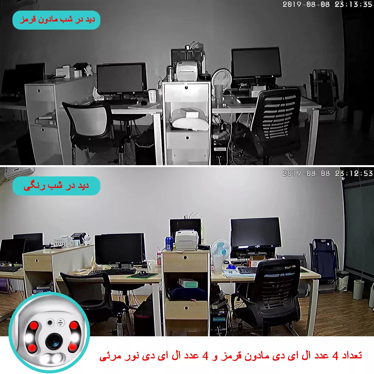 دوربین مداربسته هوشمند تحت شبکه مدل V380-Y08-2MP