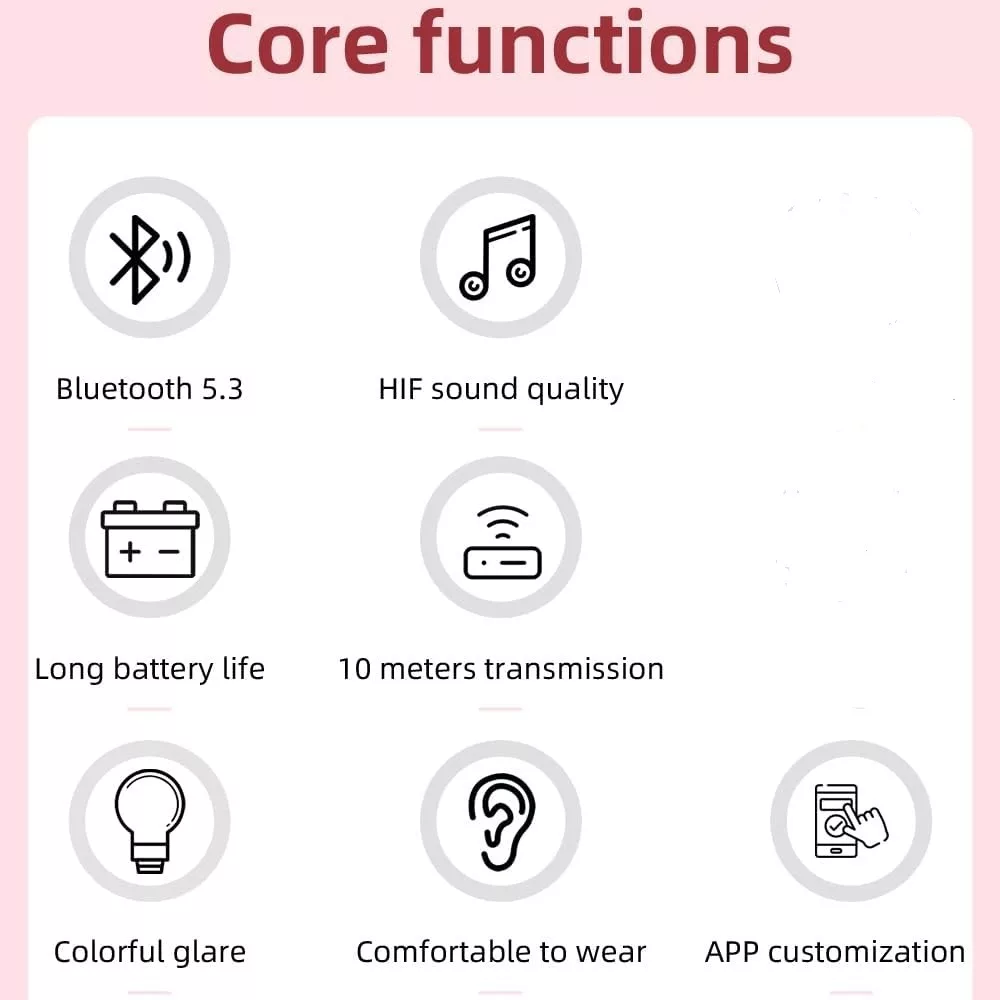 هدست بلوتوثی طرح گربه ای مدل RGB YK-070