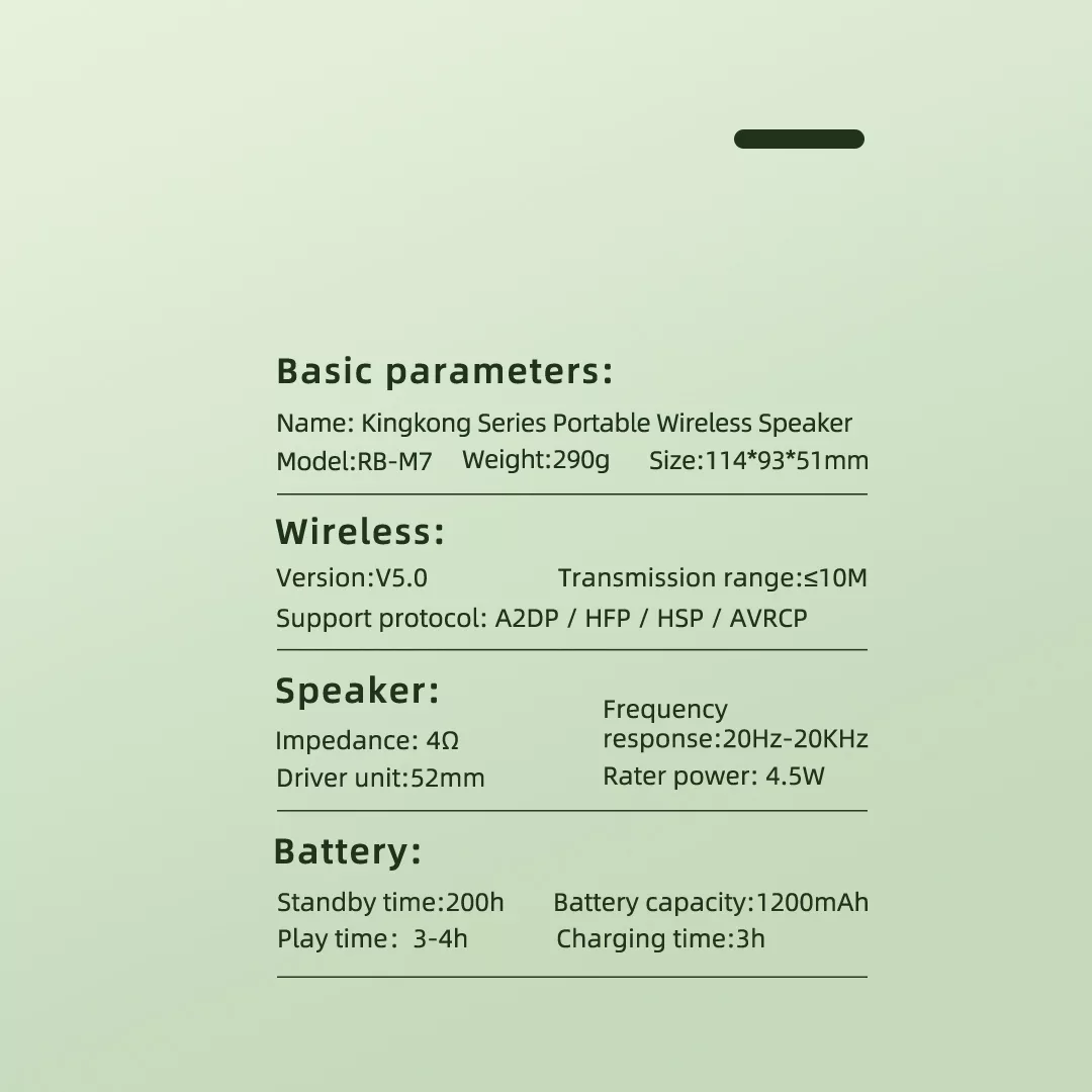 اسپیکر بلوتوثی ریمکس مدل wireless RB-M7