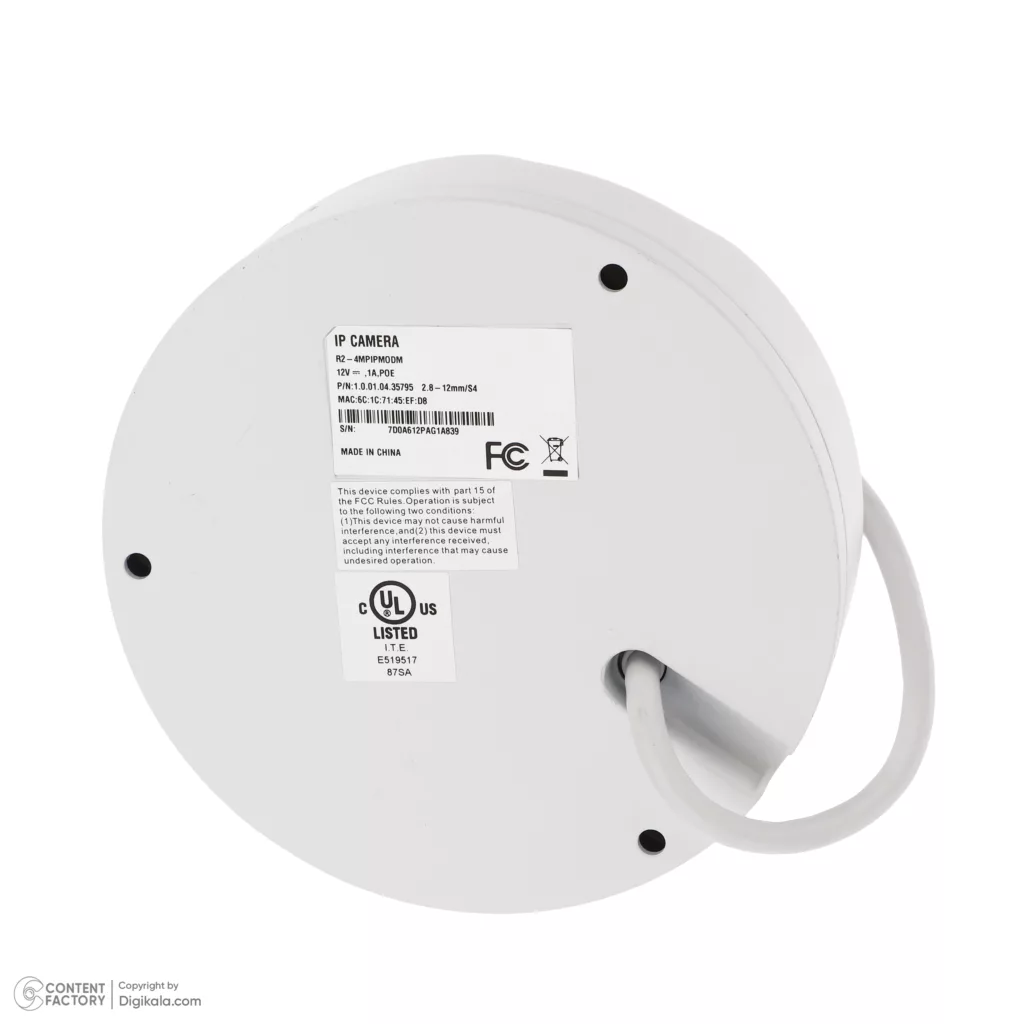 دوربین مداربسته تحت شبکه کپچر مدل R2-4MPIPMODM