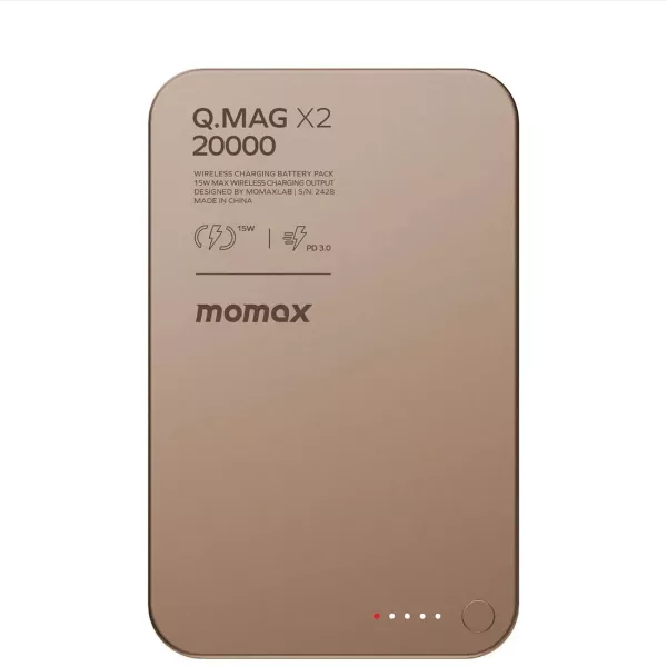پاوربانک مومکس مدل Q.Mag X2 IP133 ظرفیت 20000 میلی آمپر ساعت