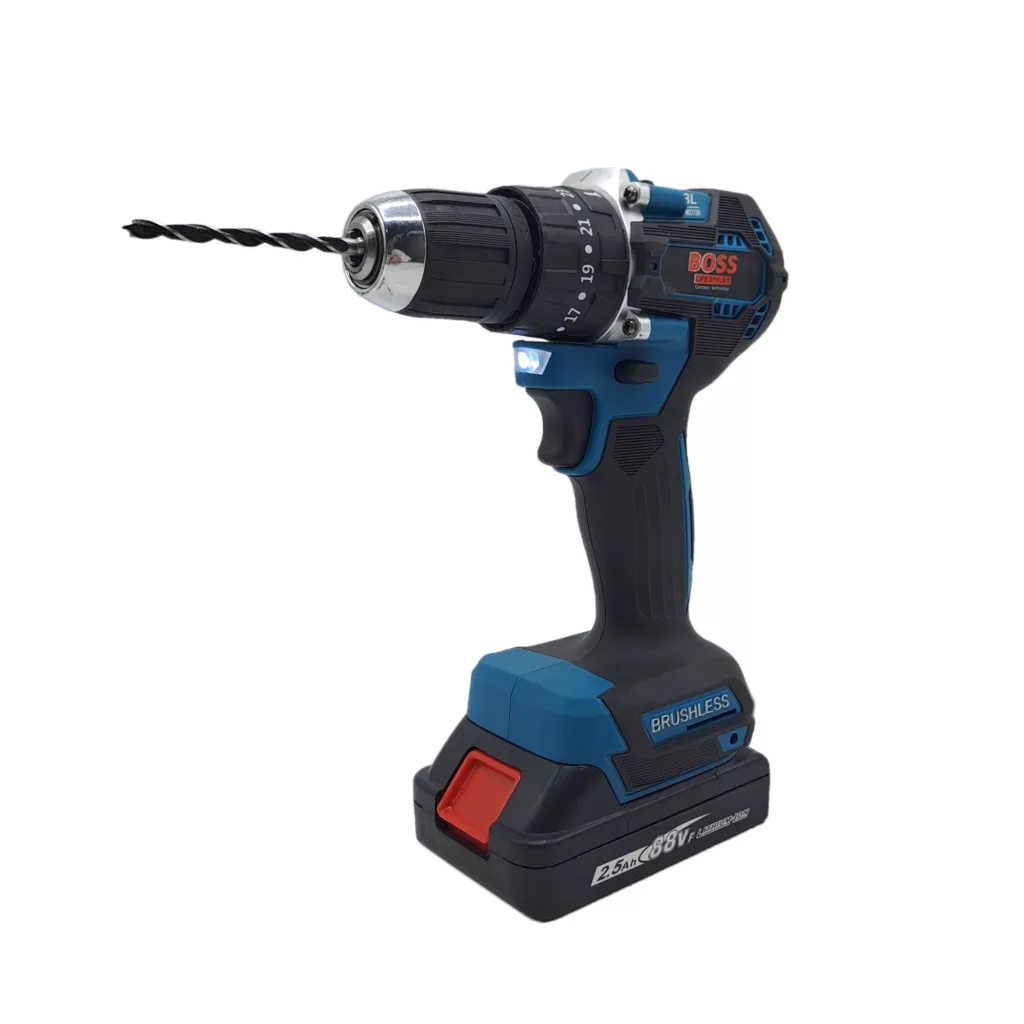 دریل شارژی چکشی صنعتی براشلس باس مدل LIFE_STYLE مجموعه 28 عددی