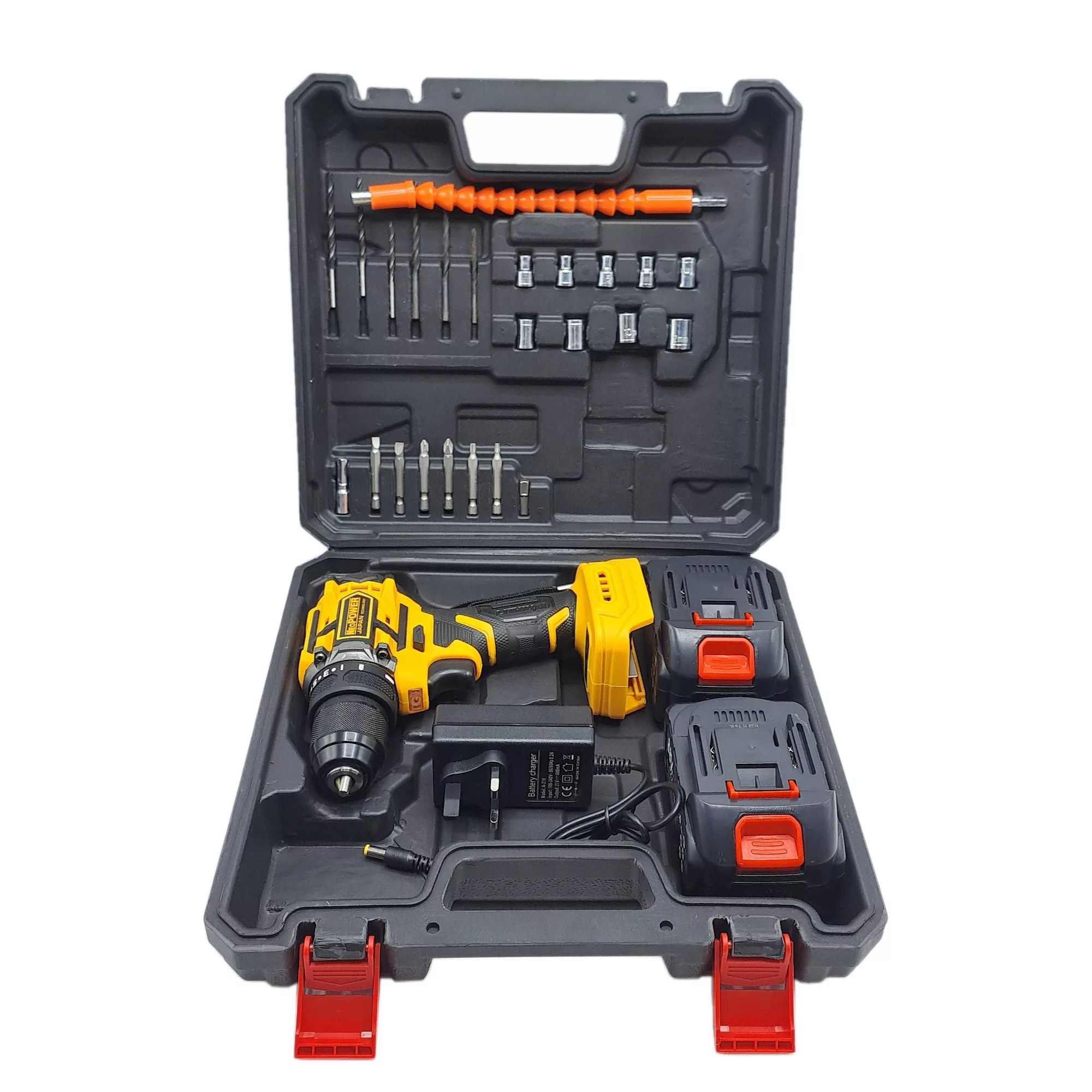 مجموعه 28 عددی دریل پیچ گوشتی شارژی براشلس صنعتی نیو پاور مدل 88VF