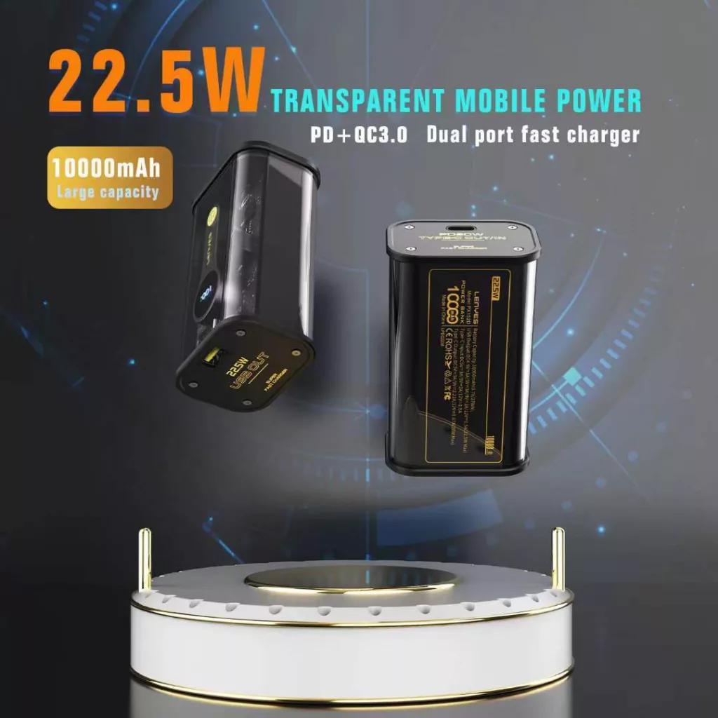 پاوربانک لنیز مدل PX152D ظرفیت 10000 میلیآمپر ساعت