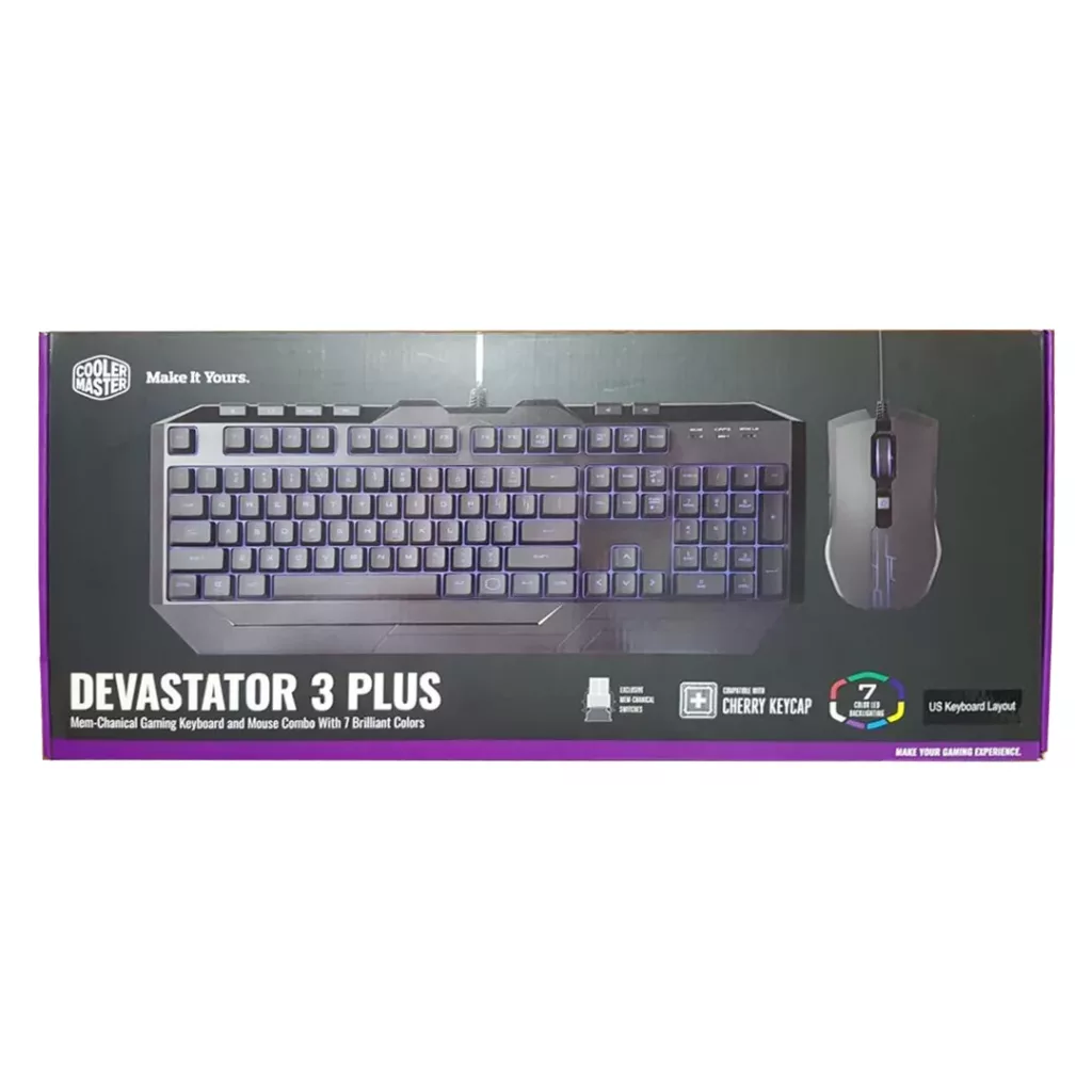 کیبورد و ماوس مخصوص بازی کولر مستر مدل Devastator 3 Plus