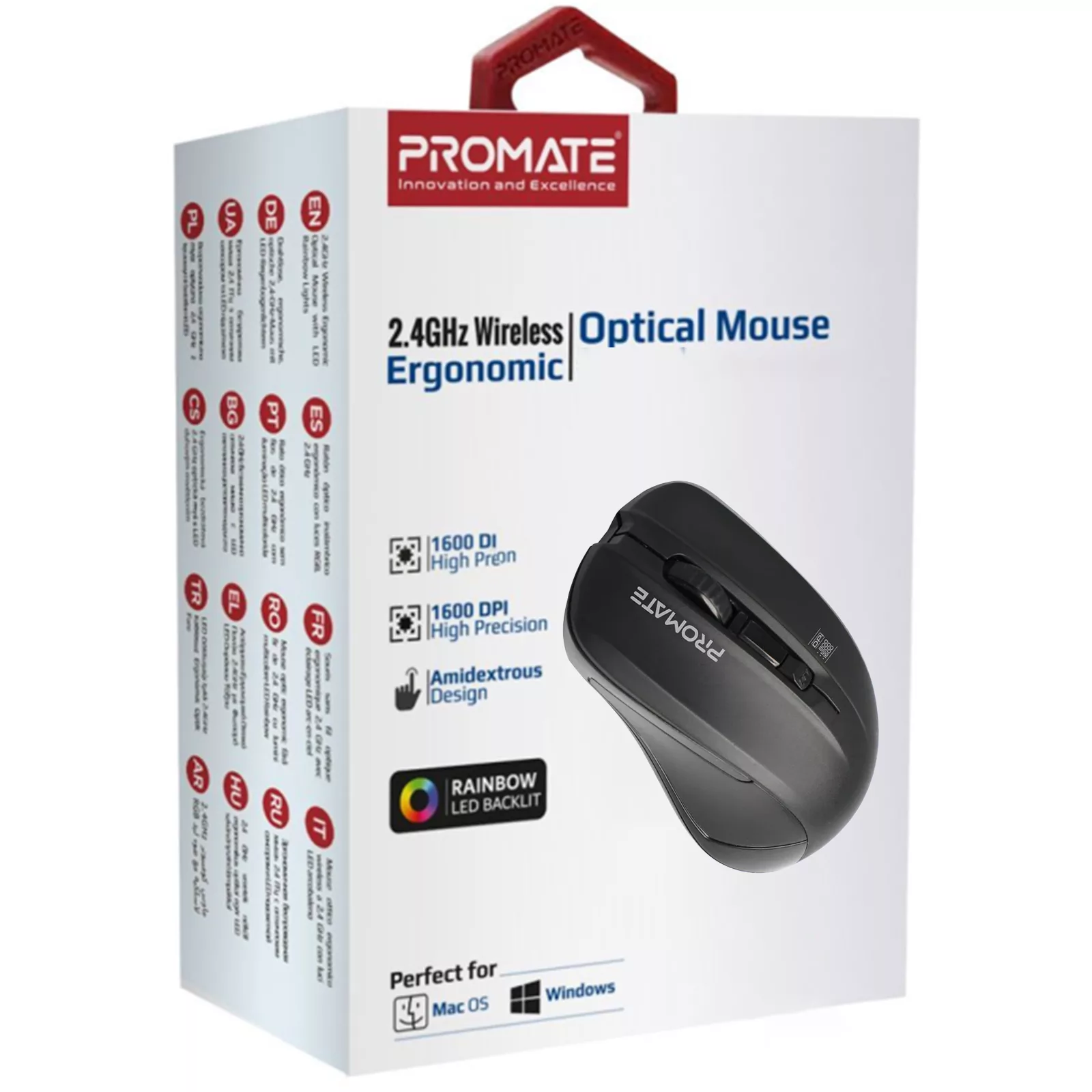 ماوس بی سیم پرومیت مدل CONTOUR