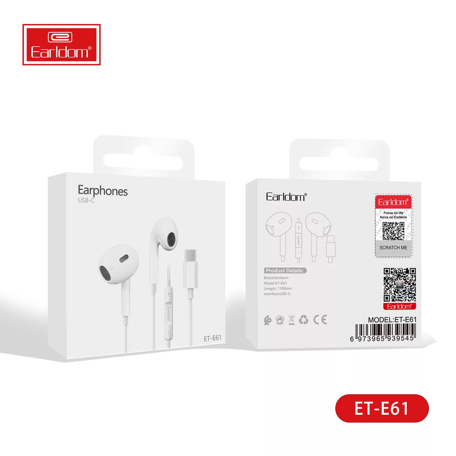 هندزفری ارلدام مدل USB-C E61