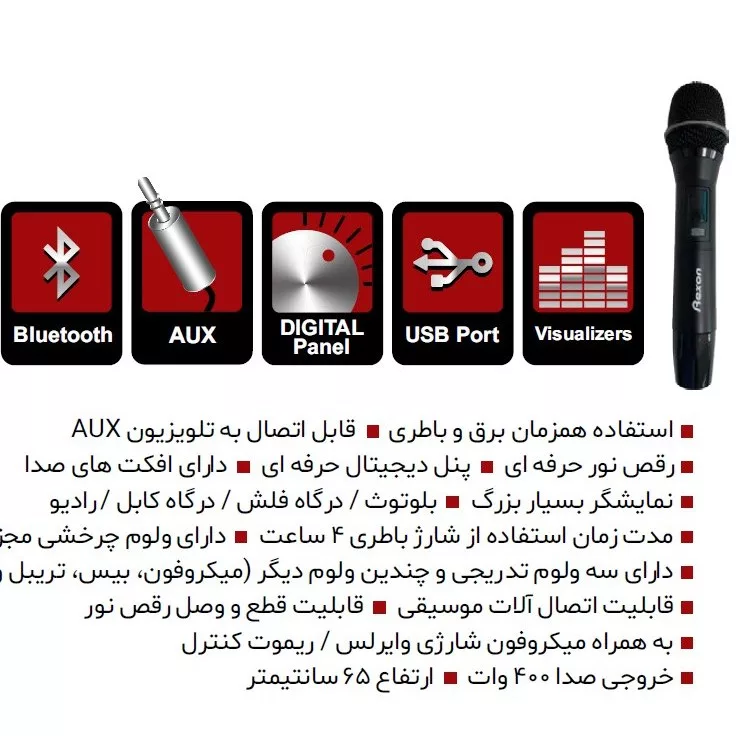 اسپیکر بلوتوثی رکسون مدل HT-D34