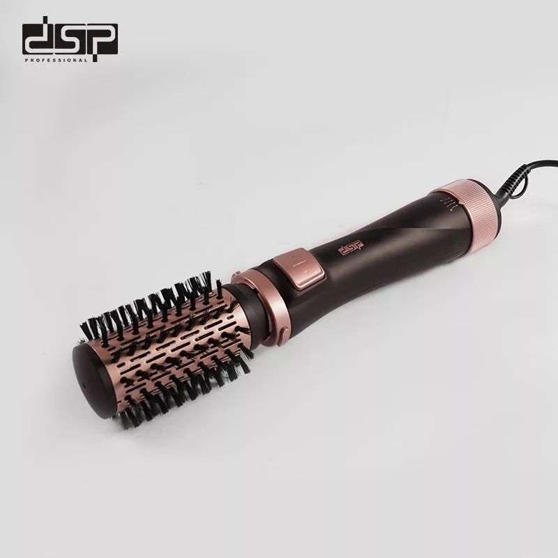 سشوار برس‌دار چرخشی حرفه‌ای دی اس پی مدل 50063A، موتور DC با توان مصرفی 1000 وات، دارای قابلیت باد سرد، سیم گردان، با حالت فرکننده، حجم‌دهنده و صاف‌کننده، وزن 500 گرم، تنظیم حرارت 2 حالته و کنترل سرعت 3 حالته، به همراه 5 عدد سری متمرکزکننده