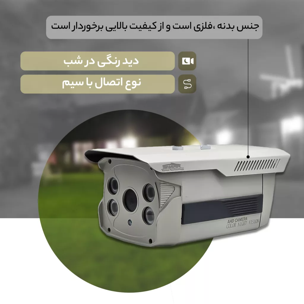 دوربین مداربسته شارک مدل warm light-SH4080FTL53AHD