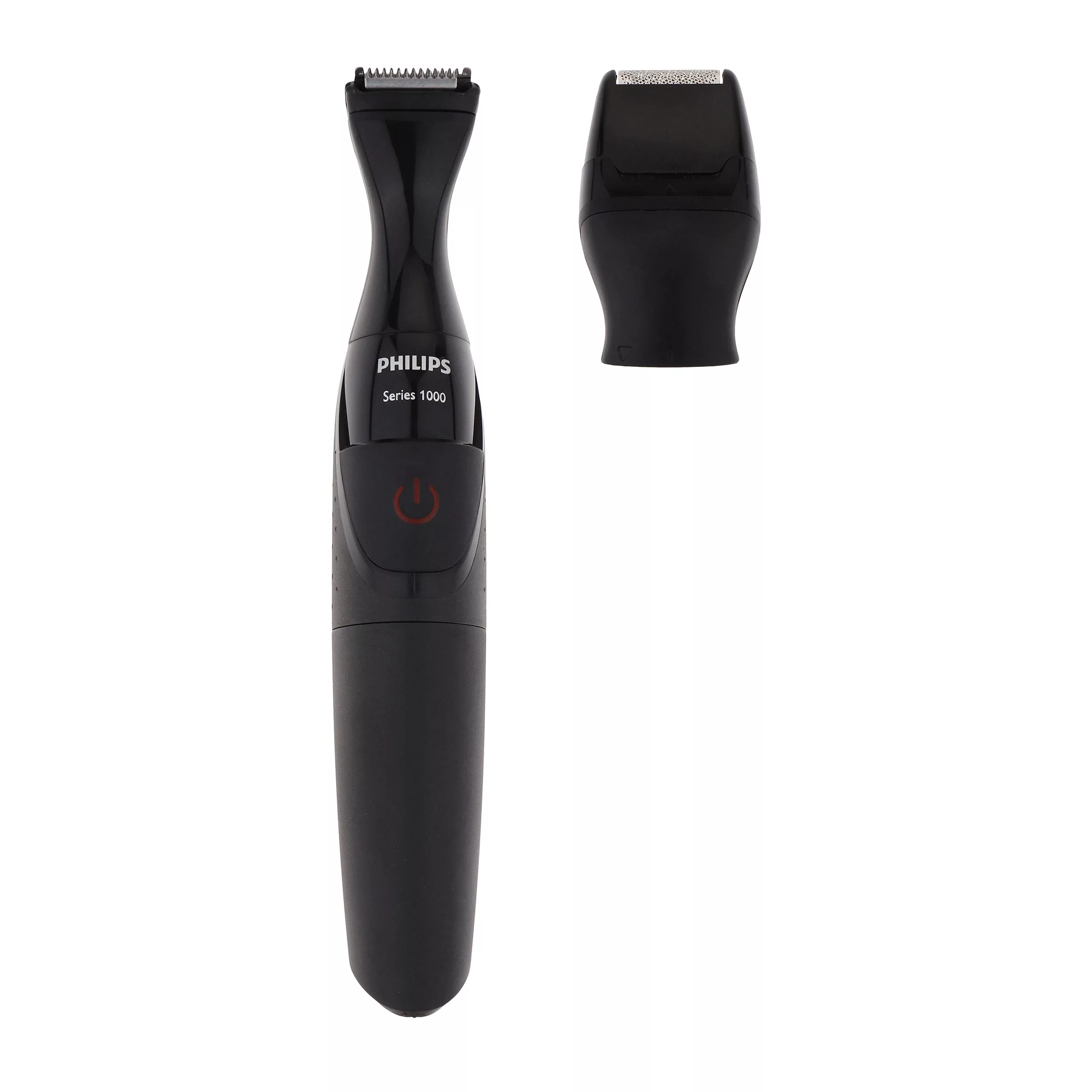 ماشین اصلاح موی صورت و بدن فیلیپس مدل MG1100، اصلاح به صورت تریمر، منبع انرژی باتری AA، تکنولوژی اصلاح به صورت برش مستقیم، به همراه برس تمیز کننده، سه عدد شانه و دو عدد سری، ضد آب و قابل شستشو، جنس تیغه از استیل ضد زنگ