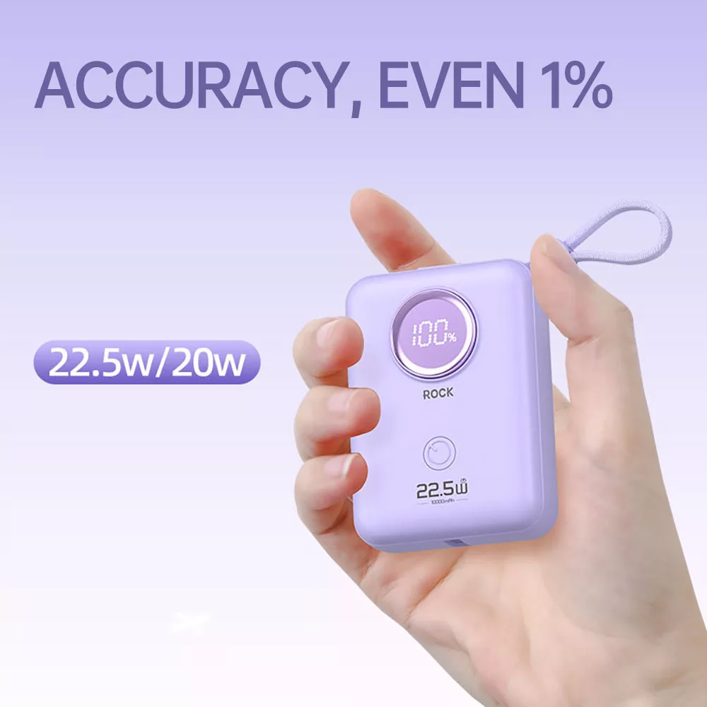 پاور بانک راک مدل y20 ظرفیت 10000 میلی آمپرساعت