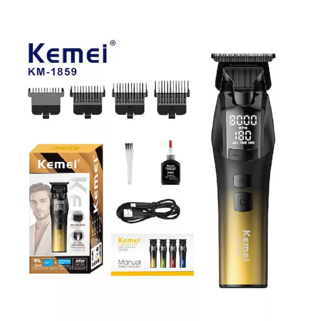 ماشین اصلاح موی صورت شارژی کیمی مدل KM-1859