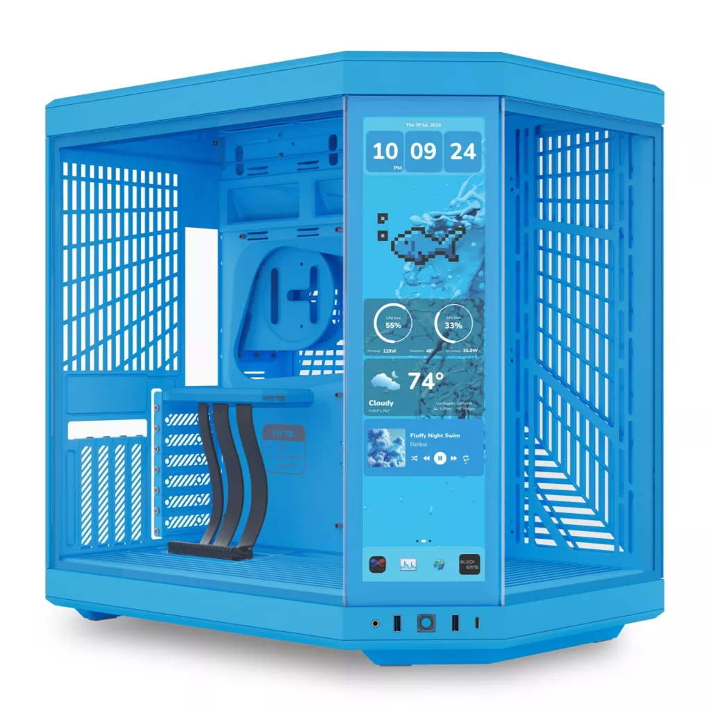 کیس کامپیوتر هایت مدل Y70 Touch Infinite Blueberry Milk