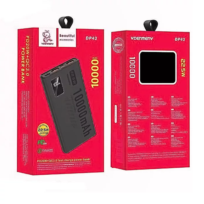 پاوربانک وی دنمن وی مدل DP 43 ظرفیت 10000 میلی آمپر ساعت