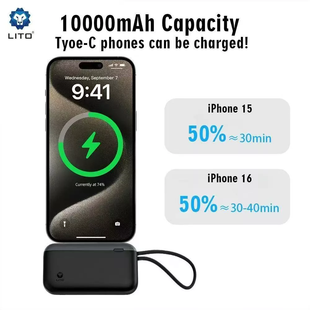 پاوربانک لیتو مدل LP10 ظرفیت10000 میلی آمپر ساعت